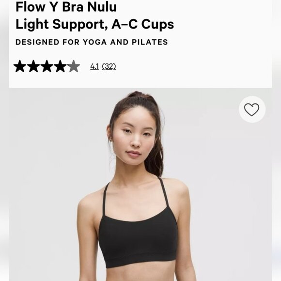 lululemon athletica Other - Lululemon Flow Y Bra Nulu Light Support Yoga & Pilates Bra Sz 4 Great Condition
